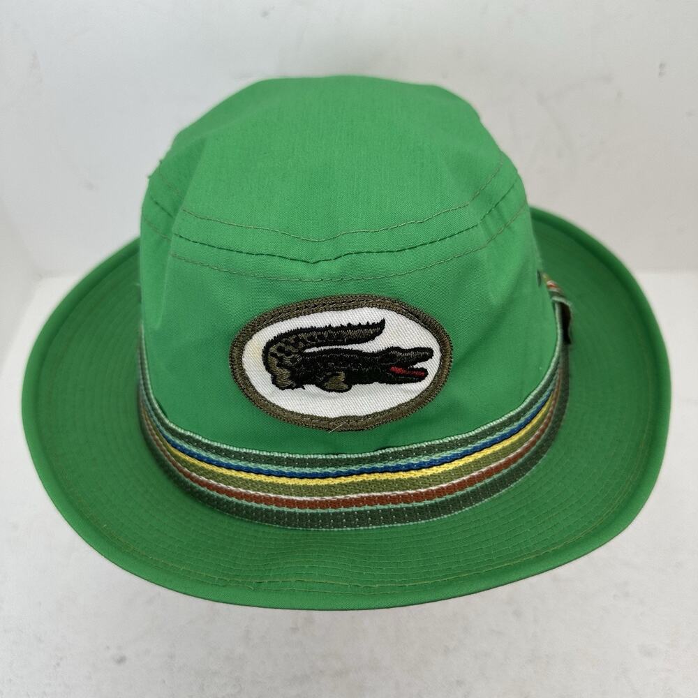 Lacoste Green Crocodile Patch Bucket Hat